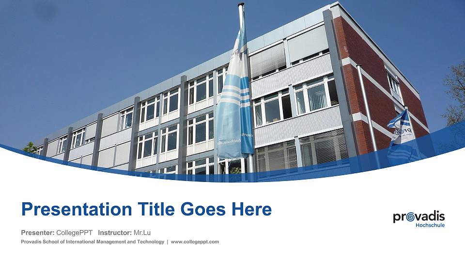 Provadis School of International Management and Technology Course/Courseware Creation PPT Template16:9 ratio PPT effect preview image