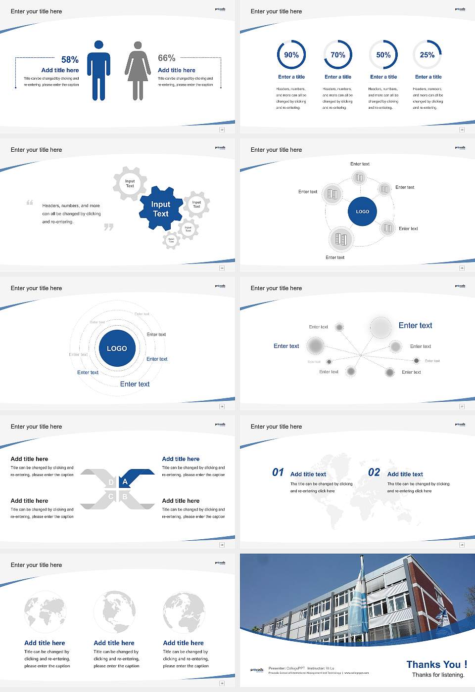 Provadis School of International Management and Technology Course/Courseware Creation PPT Template16:9 ratio PPT effect preview image4
