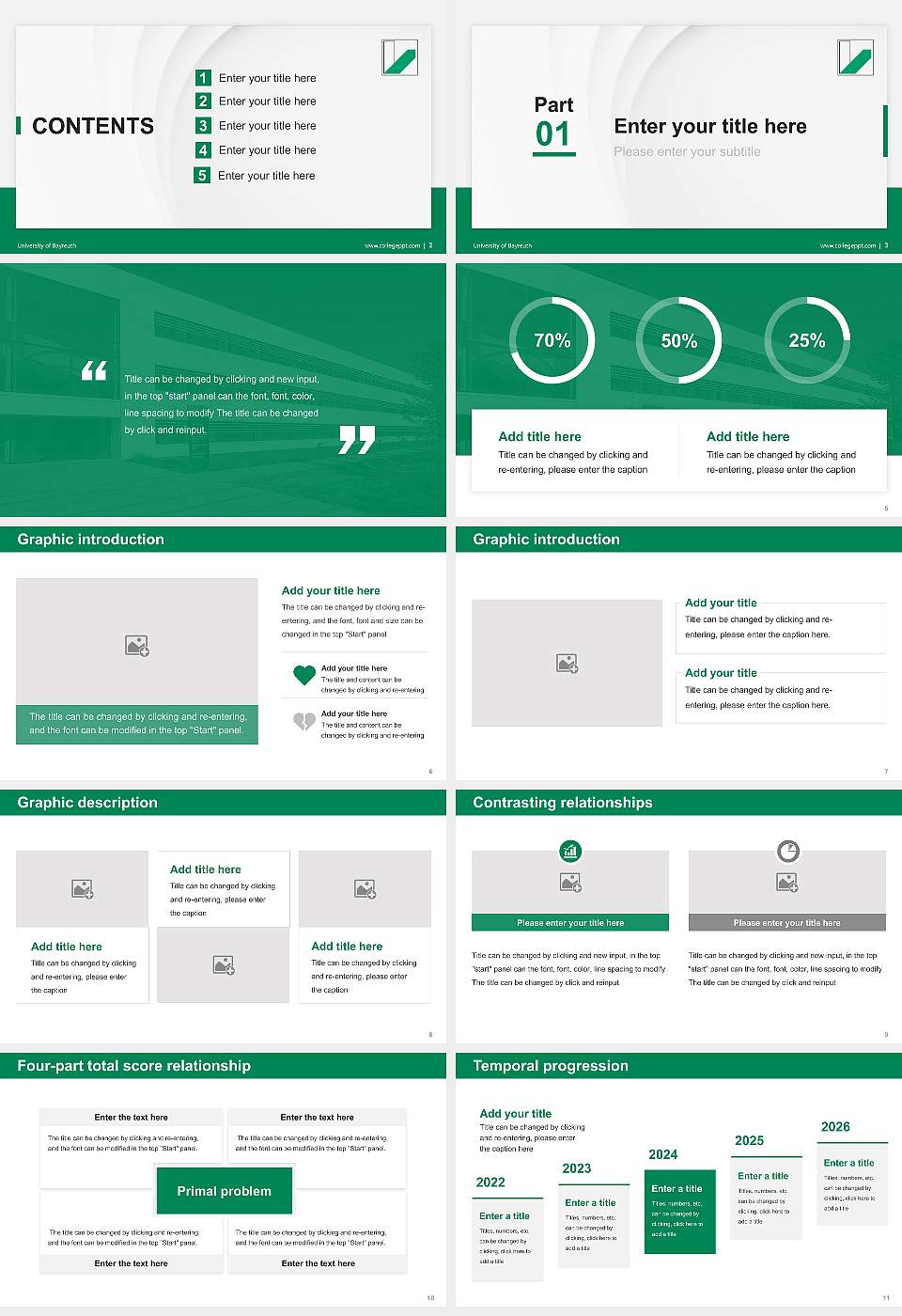 University of Bayreuth Thesis Proposal/Graduation Defense PPT Template16:9 ratio PPT effect preview image2