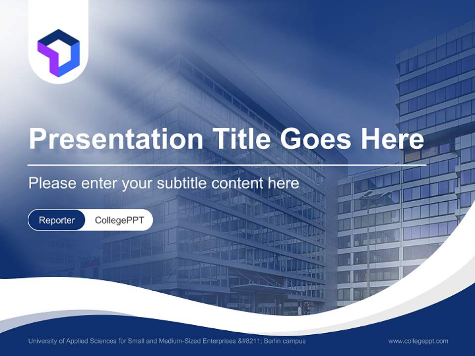University of Applied Sciences for Small and Medium-Sized Enterprises – Berlin campus Lecture Sharing and Networking Event PPT Template4:3 ratio PPT effect preview image4