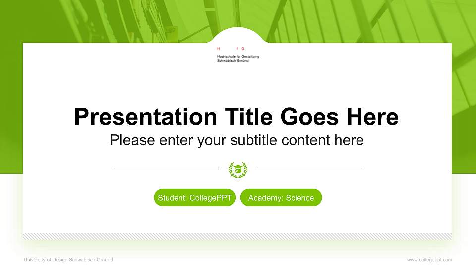 University of Design Schwäbisch Gmünd National Scholarship Defense PPT Template16:9 ratio PPT effect preview image