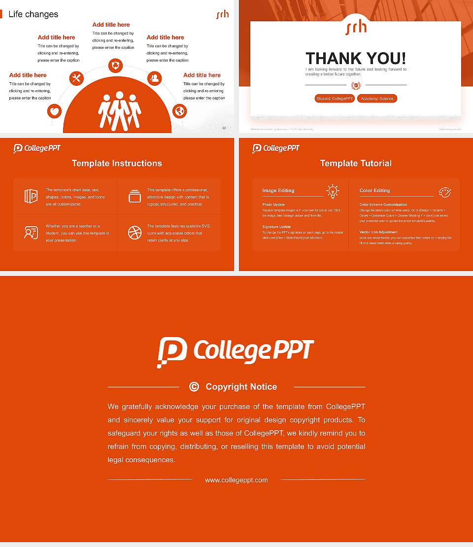 SRH Distance Learning University – The Mobile University National Scholarship Defense PPT Template16:9 ratio PPT effect preview image4