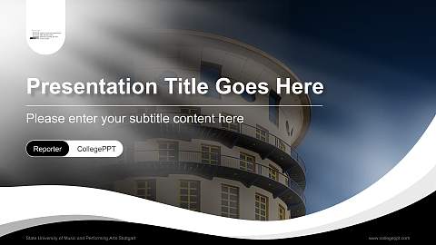 State University of Music and Performing Arts Stuttgart Lecture Sharing and Networking Event PPT Template