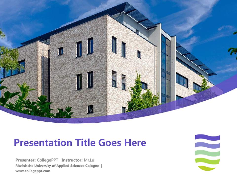 Rheinische University of Applied Sciences Cologne Course/Courseware Creation PPT Template4:3 ratio PPT effect preview image5