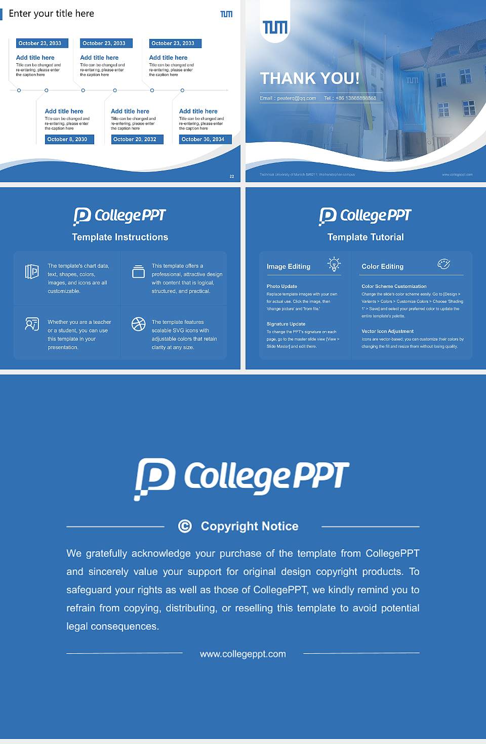 Technical University of Munich – Weihenstephan campus Lecture Sharing and Networking Event PPT Template4:3 ratio PPT effect preview image4