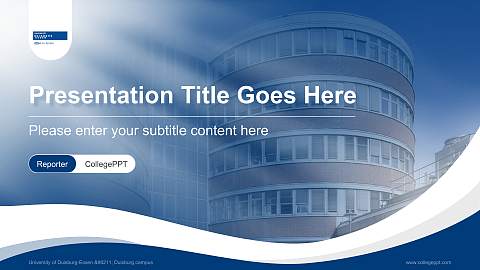 University of Duisburg-Essen – Duisburg campus Lecture Sharing and Networking Event PPT Template