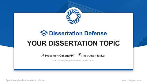 Ulm University of Applied Sciences Graduation Thesis Defense PPT Template