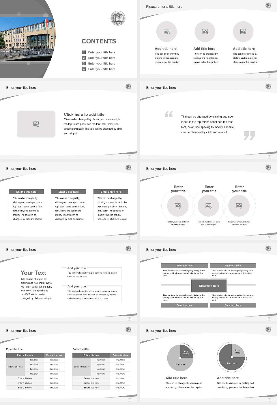 University of Cologne Course/Courseware Creation PPT Template16:9 ratio PPT effect preview image2