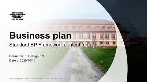 State Academy of Fine Arts Karlsruhe Competition/Entrepreneurship Contest PPT Template