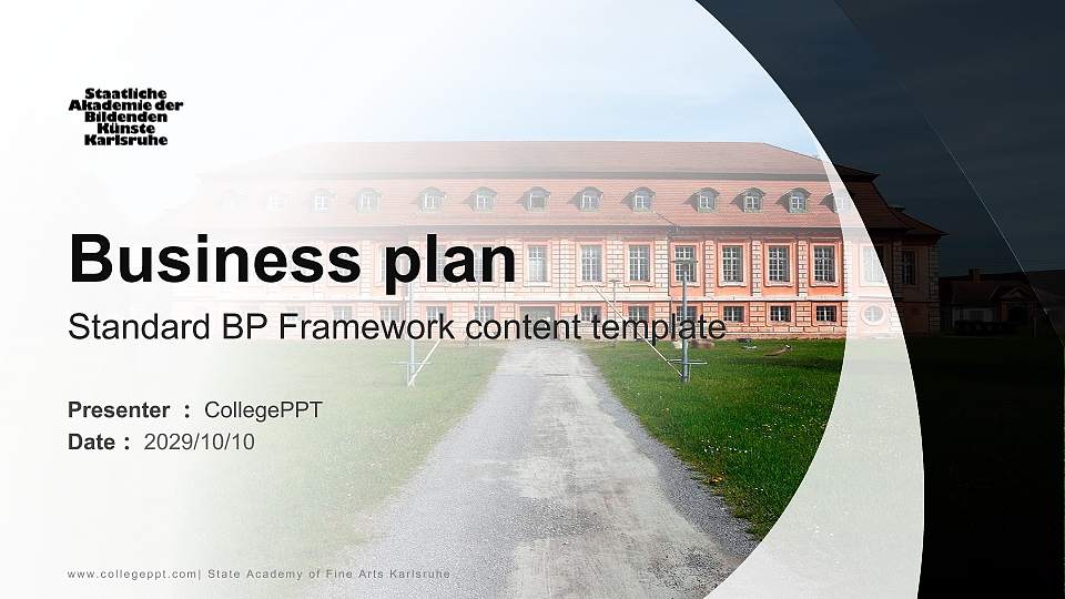 State Academy of Fine Arts Karlsruhe Competition/Entrepreneurship Contest PPT Template16:9 ratio PPT effect preview image