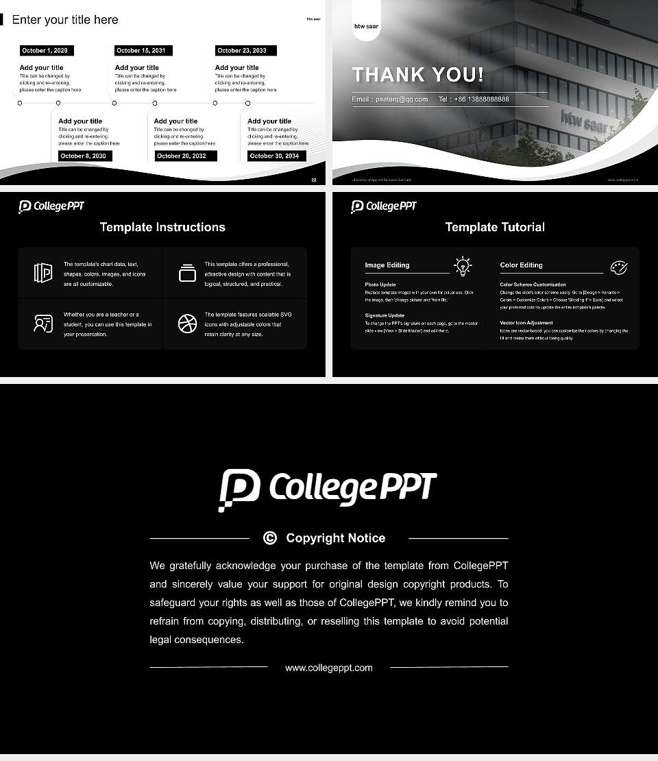 University of Applied Sciences Saarland Lecture Sharing and Networking Event PPT Template16:9 ratio PPT effect preview image4