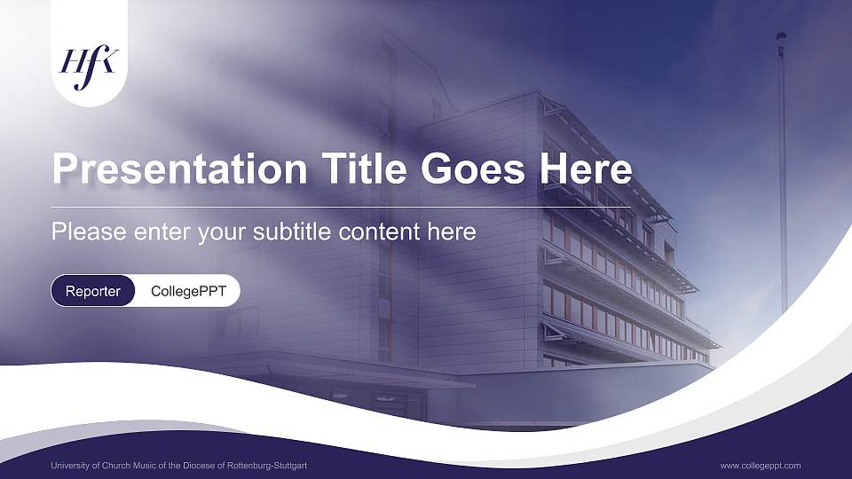 University of Church Music of the Diocese of Rottenburg-Stuttgart Lecture Sharing and Networking Event PPT Template16:9 ratio PPT effect preview image