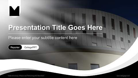 State University of Music and Performing Arts Mannheim Lecture Sharing and Networking Event PPT Template