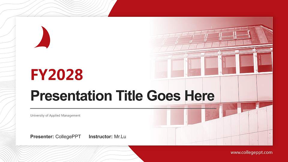 University of Applied Management Academic Presentation/Research Findings Report PPT Template16:9 ratio PPT effect preview image