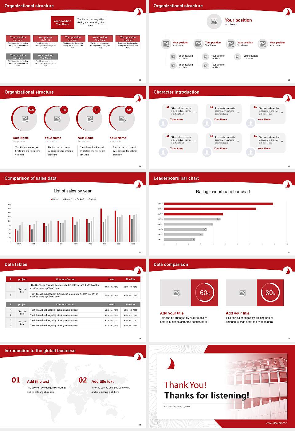 University of Applied Management Academic Presentation/Research Findings Report PPT Template16:9 ratio PPT effect preview image4