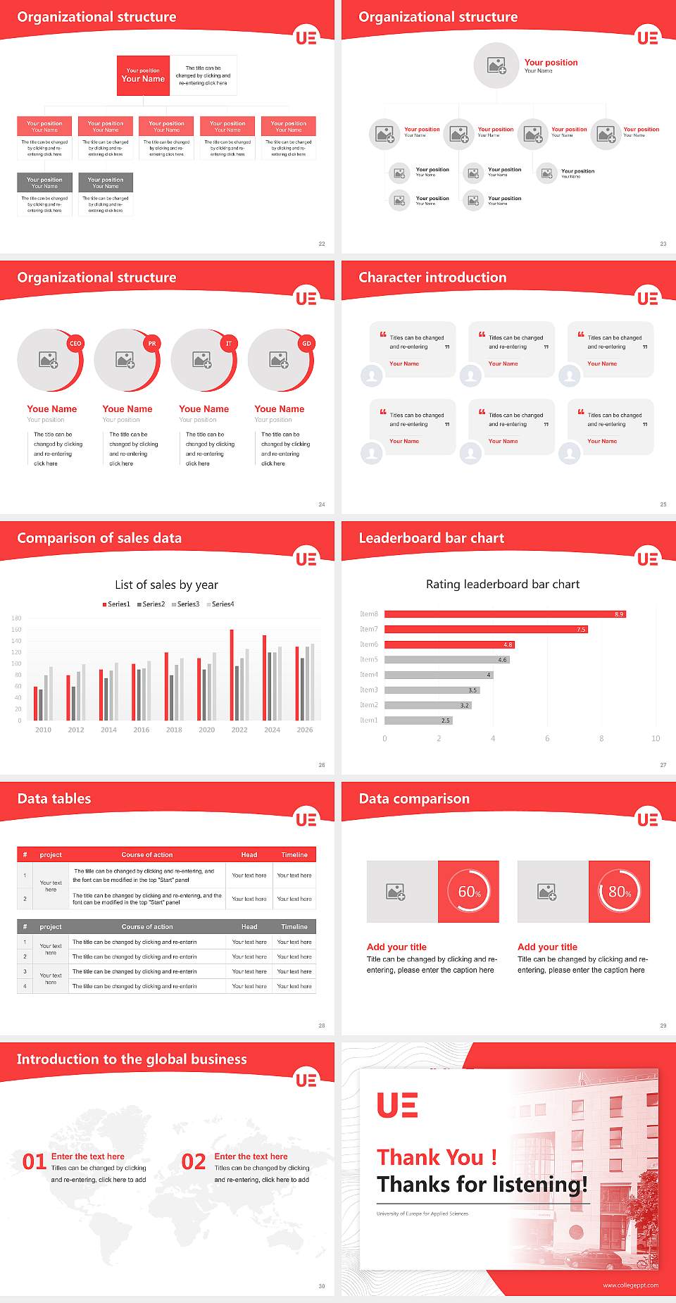 University of Europe for Applied Sciences Academic Presentation/Research Findings Report PPT Template4:3 ratio PPT effect preview image4