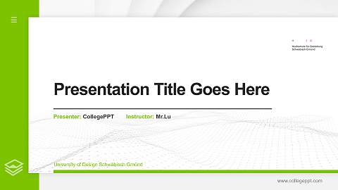 University of Design Schwäbisch Gmünd Thesis Proposal/Graduation Defense PPT Template