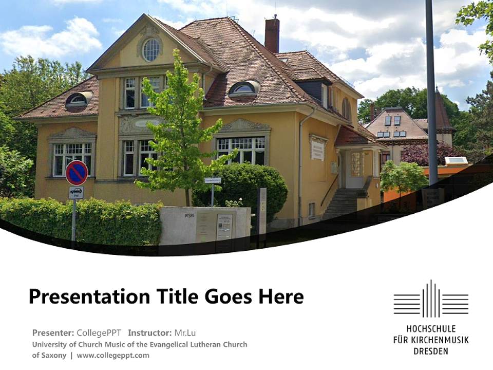 University of Church Music of the Evangelical Lutheran Church of Saxony Course/Courseware Creation PPT Template4:3 ratio PPT effect preview image5