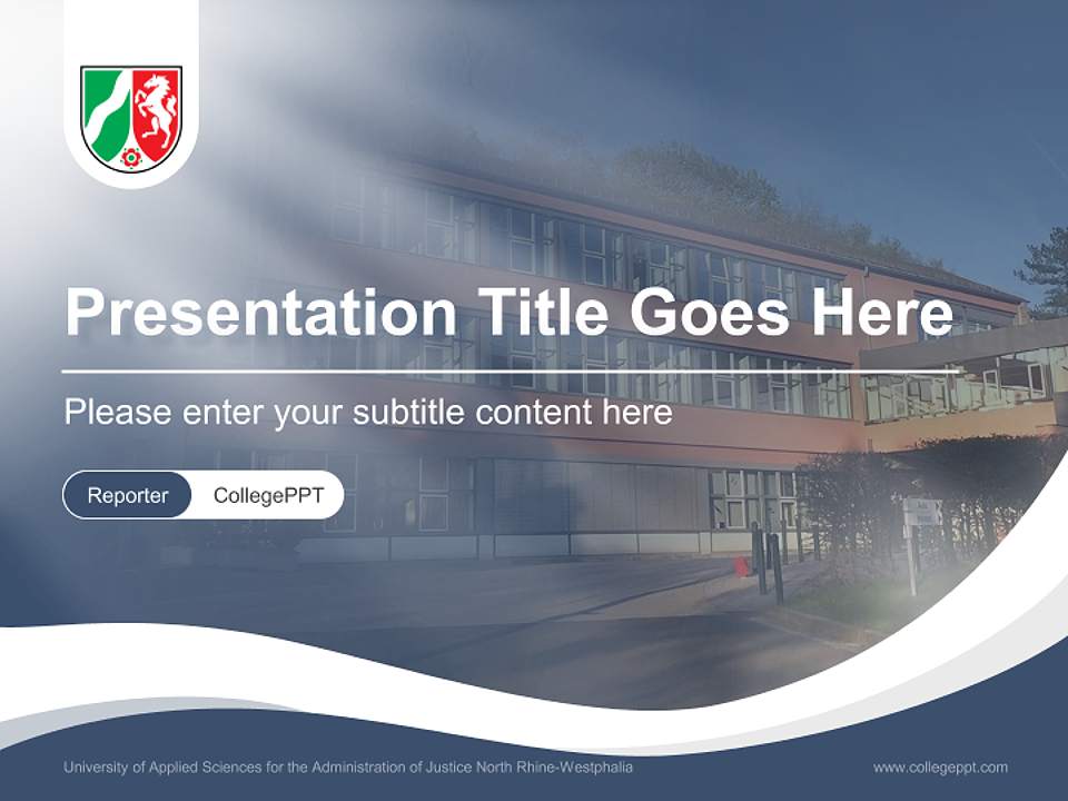 University of Applied Sciences for the Administration of Justice North Rhine-Westphalia Lecture Sharing and Networking Event PPT Template4:3 ratio PPT effect preview image4