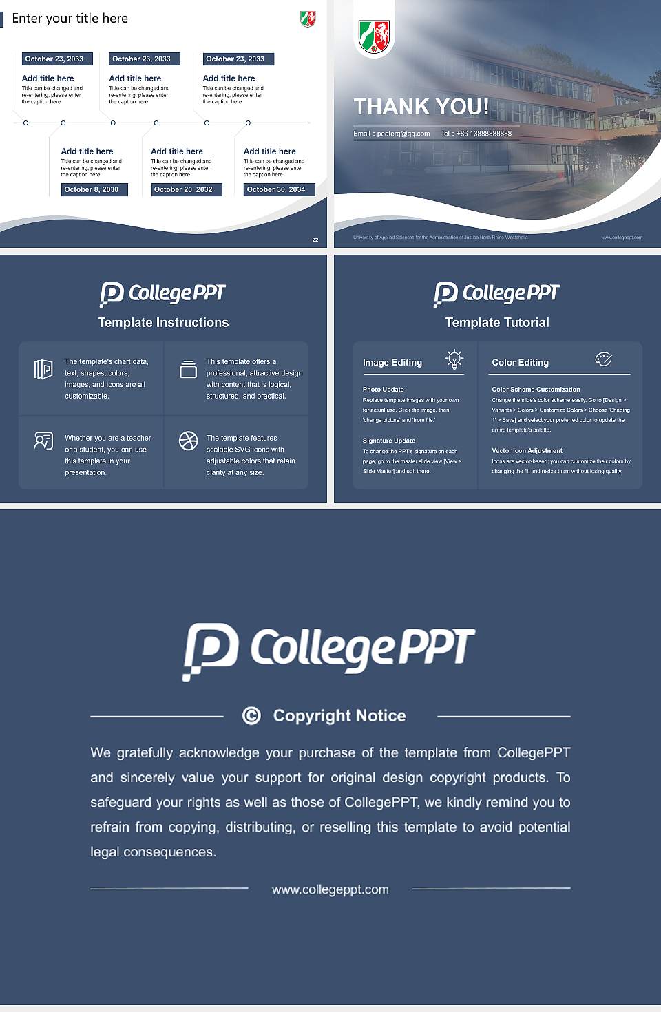 University of Applied Sciences for the Administration of Justice North Rhine-Westphalia Lecture Sharing and Networking Event PPT Template4:3 ratio PPT effect preview image4