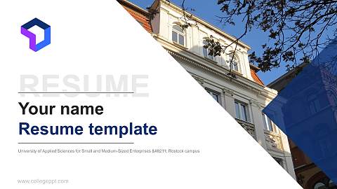 University of Applied Sciences for Small and Medium-Sized Enterprises – Rostock campus Resume PPT Template