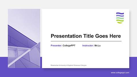 Rheinische University of Applied Sciences Cologne General PPT Template