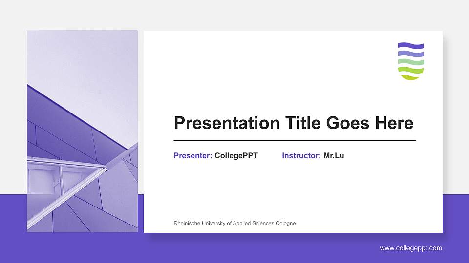 Rheinische University of Applied Sciences Cologne General PPT Template16:9 ratio PPT effect preview image