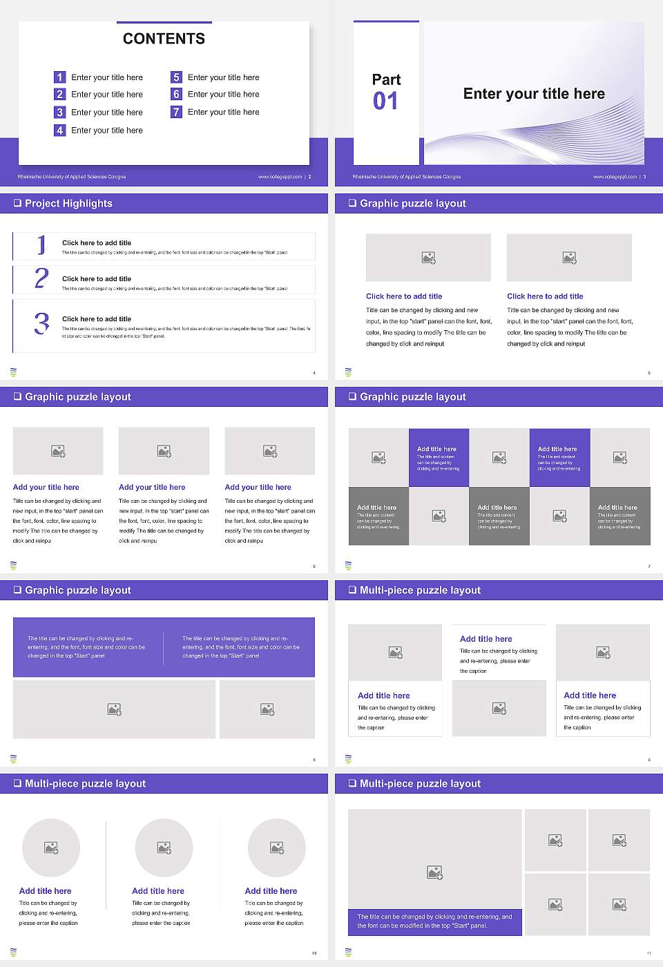Rheinische University of Applied Sciences Cologne General PPT Template16:9 ratio PPT effect preview image2