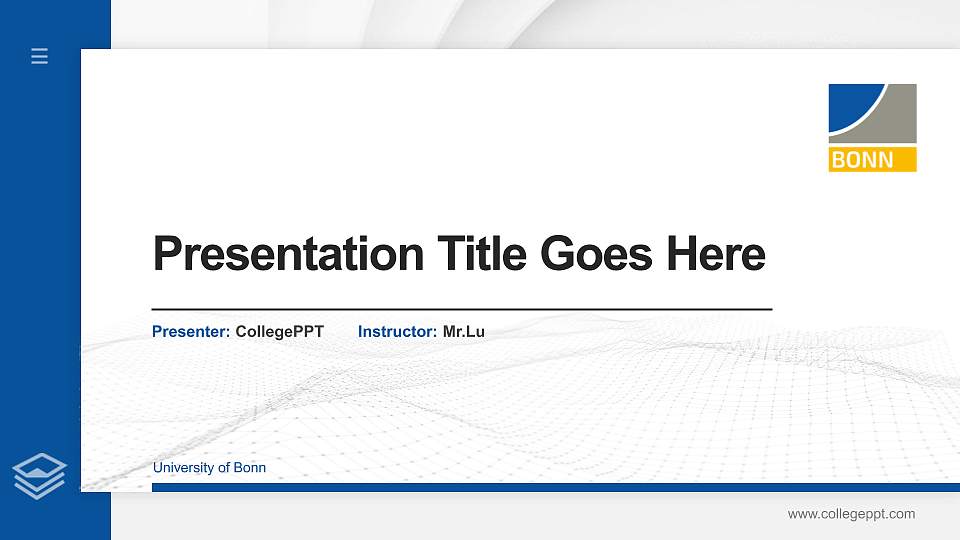 University of Bonn Thesis Proposal/Graduation Defense PPT Template16:9 ratio PPT effect preview image
