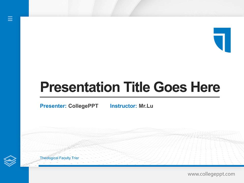 Theological Faculty Trier Thesis Proposal/Graduation Defense PPT Template4:3 ratio PPT effect preview image5
