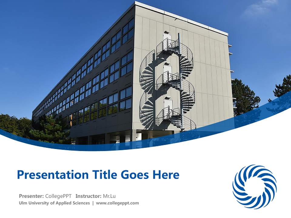 Ulm University of Applied Sciences Course/Courseware Creation PPT Template4:3 ratio PPT effect preview image5