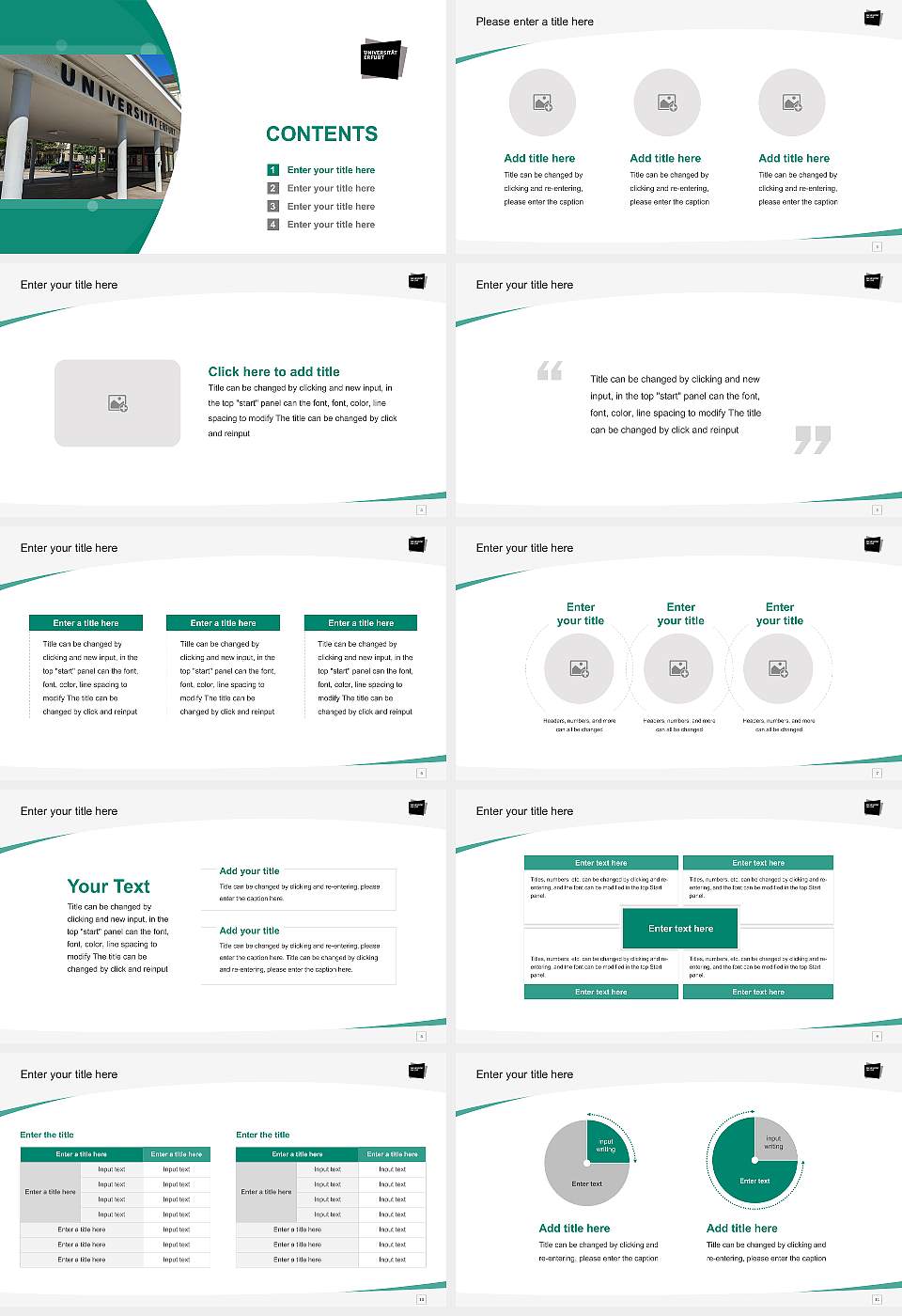 University of Erfurt Course/Courseware Creation PPT Template16:9 ratio PPT effect preview image2