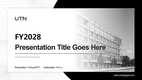 Technical University of Nuremberg Academic Presentation/Research Findings Report PPT Template