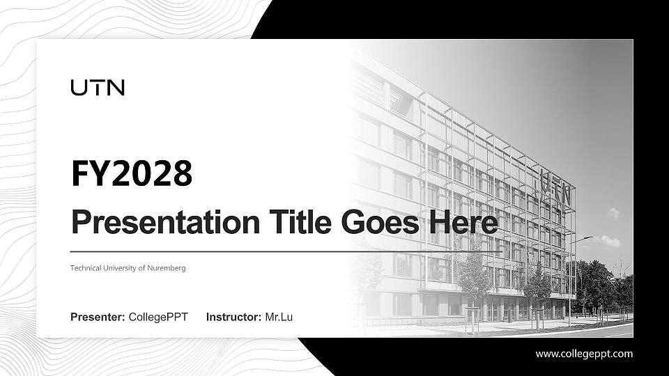 Technical University of Nuremberg Academic Presentation/Research Findings Report PPT Template16:9 ratio PPT effect preview image