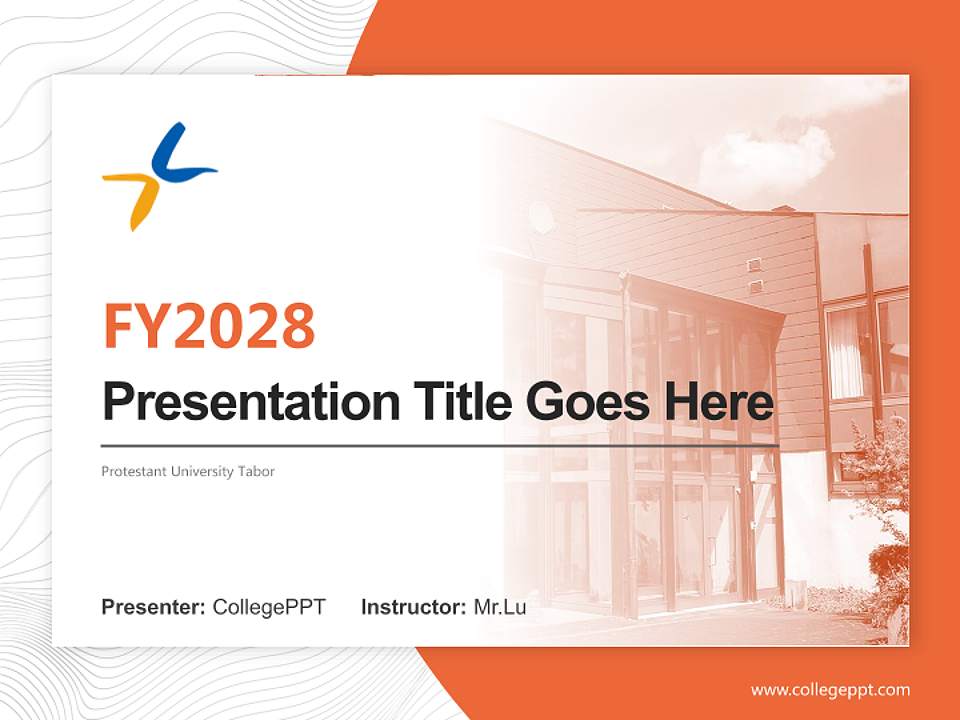 Protestant University Tabor Academic Presentation/Research Findings Report PPT Template4:3 ratio PPT effect preview image5