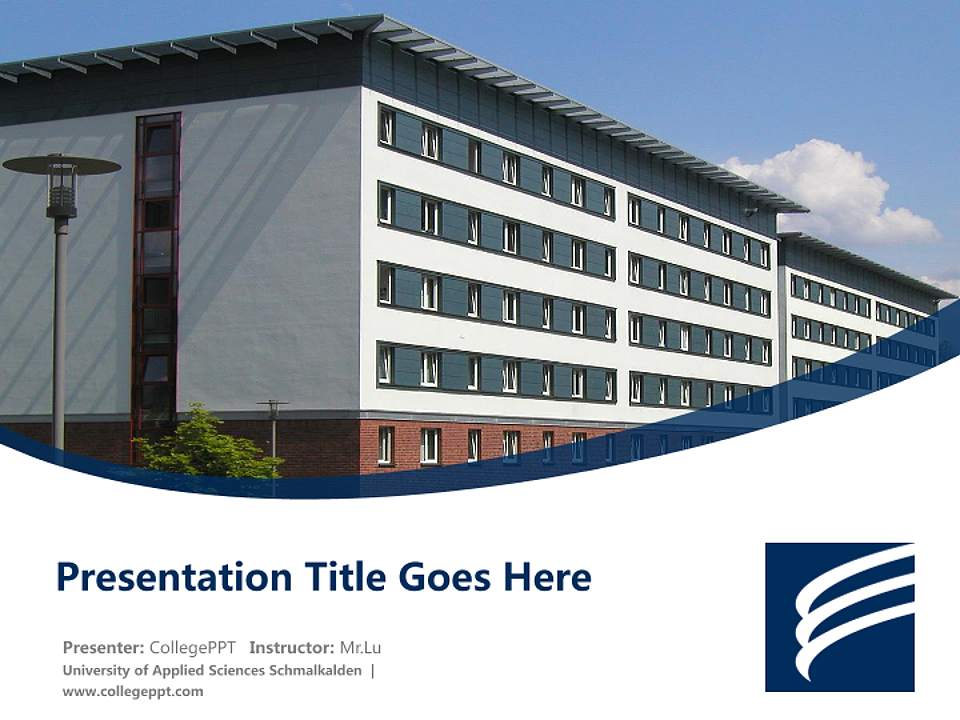 University of Applied Sciences Schmalkalden Course/Courseware Creation PPT Template4:3 ratio PPT effect preview image5