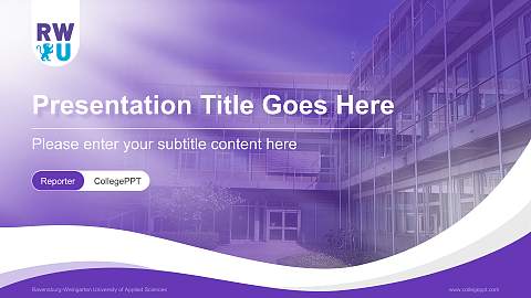 Ravensburg-Weingarten University of Applied Sciences Lecture Sharing and Networking Event PPT Template