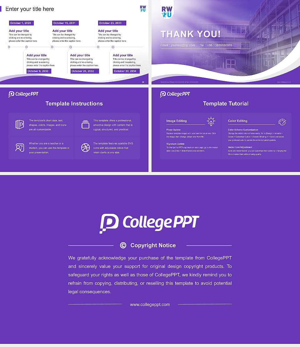 Ravensburg-Weingarten University of Applied Sciences Lecture Sharing and Networking Event PPT Template16:9 ratio PPT effect preview image4