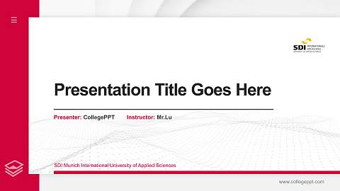 SDI Munich International University of Applied Sciences Thesis Proposal/Graduation Defense PPT Template