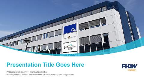 University of Applied Sciences for Business – Bielefeld campus Course/Courseware Creation PPT Template