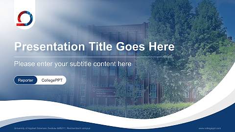 University of Applied Sciences Zwickau – Reichenbach campus Lecture Sharing and Networking Event PPT Template