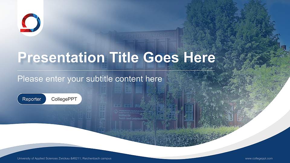 University of Applied Sciences Zwickau – Reichenbach campus Lecture Sharing and Networking Event PPT Template16:9 ratio PPT effect preview image