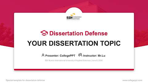 SDI Munich International University of Applied Sciences Graduation Thesis Defense PPT Template