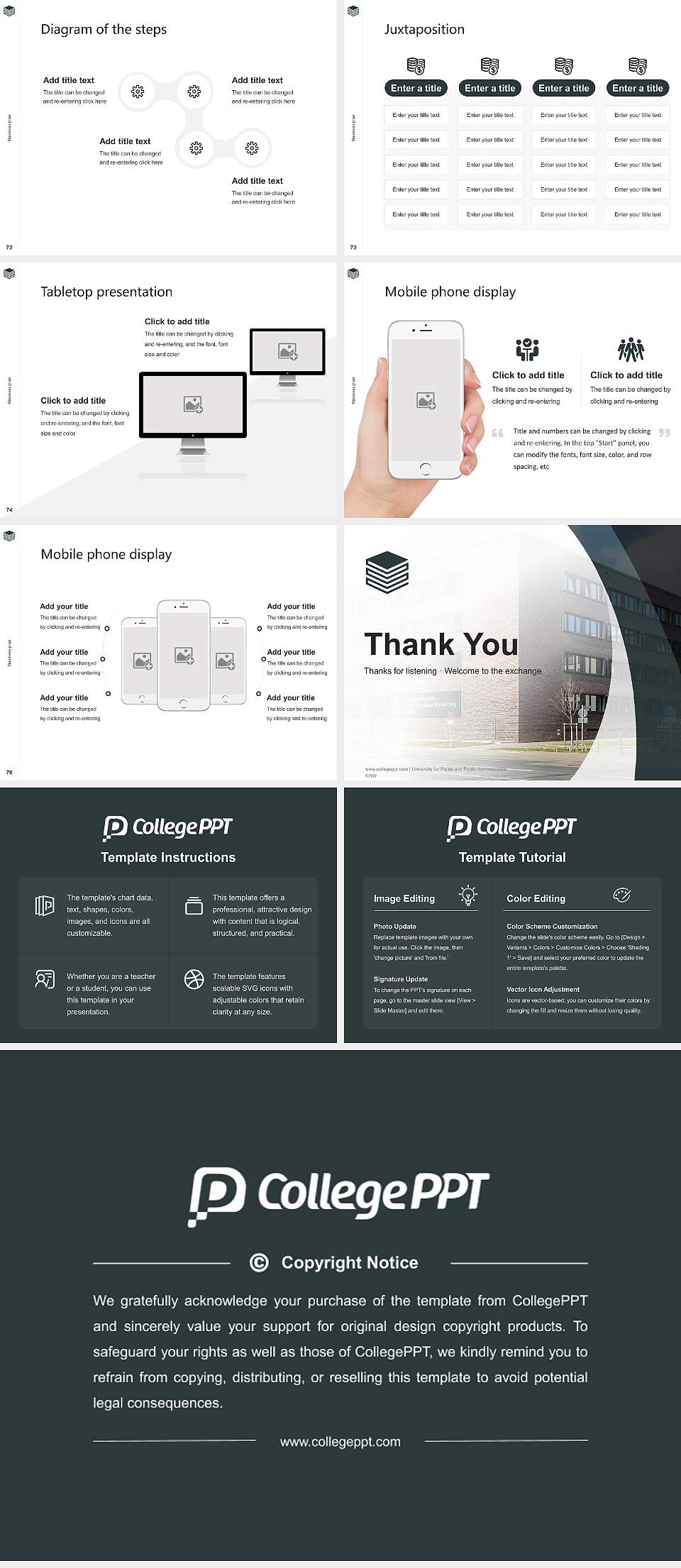University for Police and Public Administration NRW Competition/Entrepreneurship Contest PPT Template4:3 ratio PPT effect preview image9