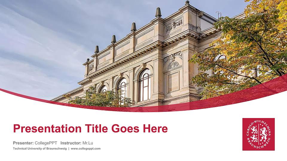 Technical University of Braunschweig Course/Courseware Creation PPT Template16:9 ratio PPT effect preview image