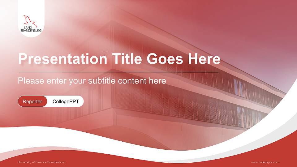 University of Finance Brandenburg Lecture Sharing and Networking Event PPT Template16:9 ratio PPT effect preview image