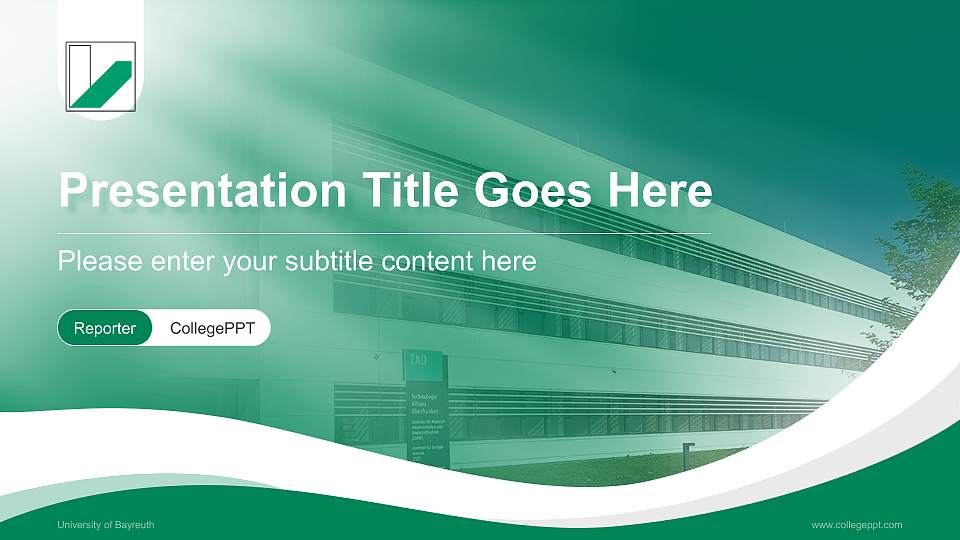 University of Bayreuth Lecture Sharing and Networking Event PPT Template16:9 ratio PPT effect preview image