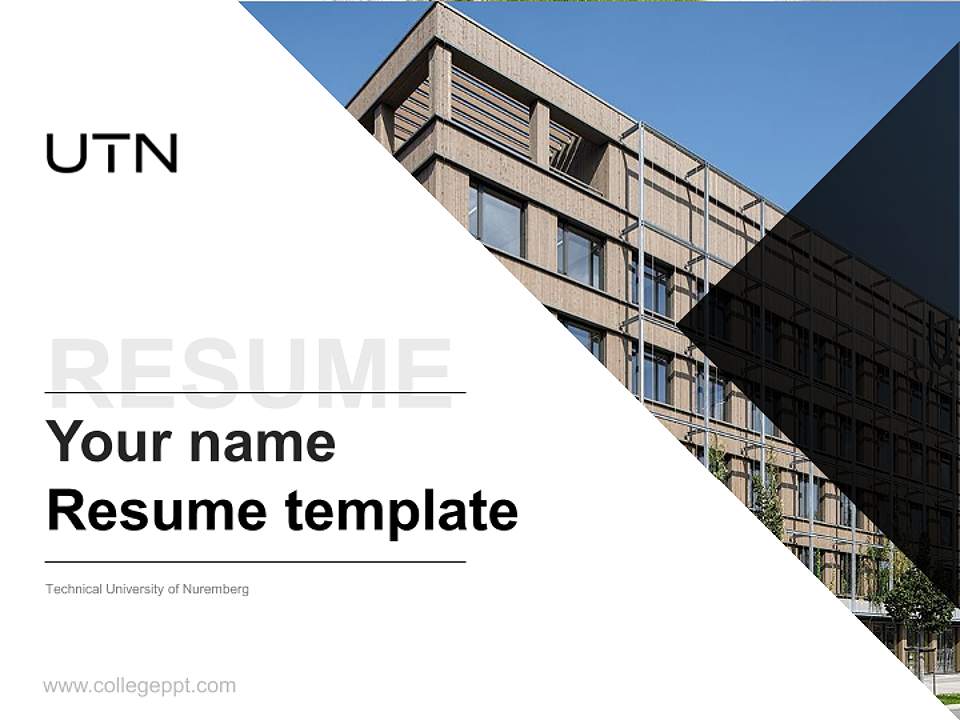 Technical University of Nuremberg Resume PPT Template4:3 ratio PPT effect preview image5