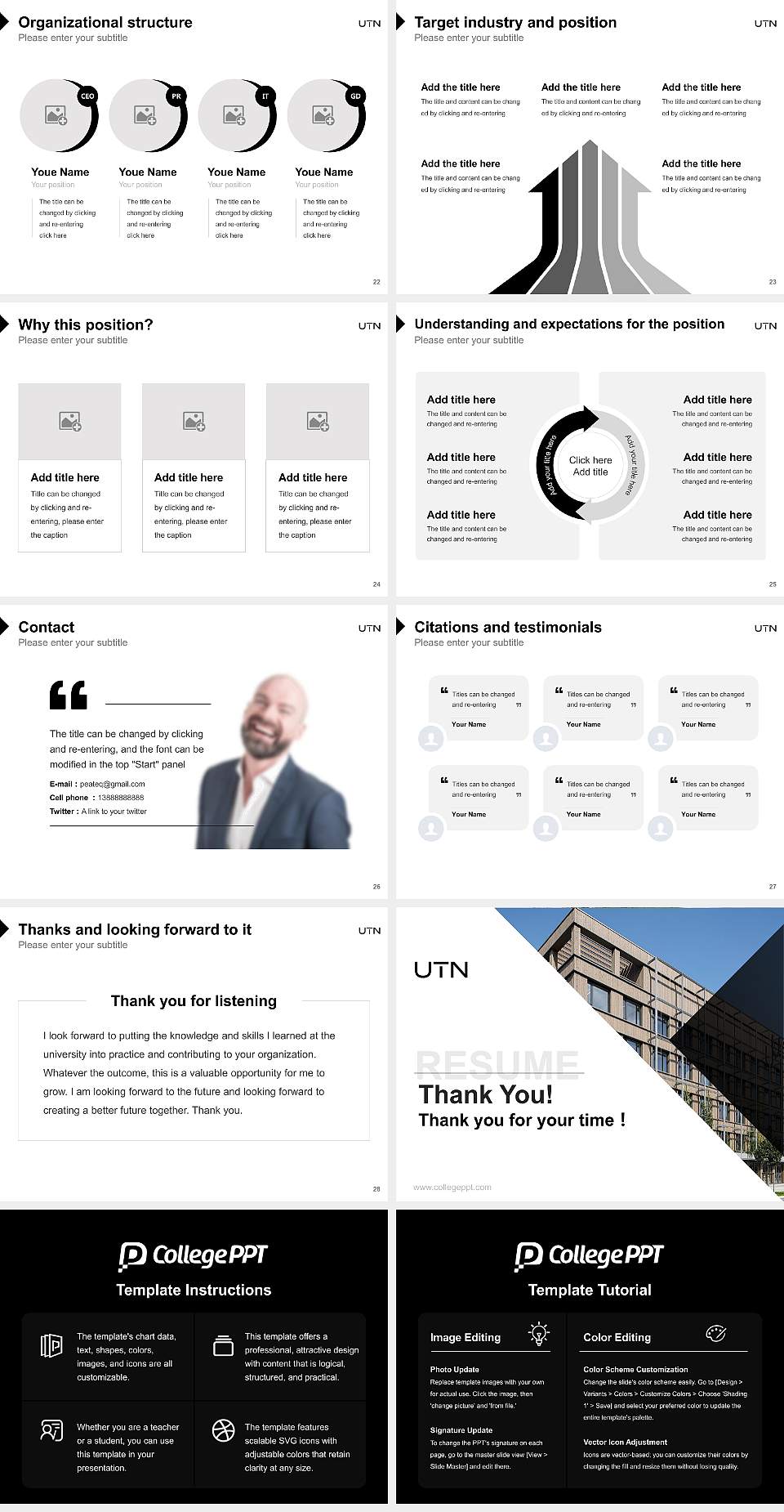 Technical University of Nuremberg Resume PPT Template4:3 ratio PPT effect preview image4