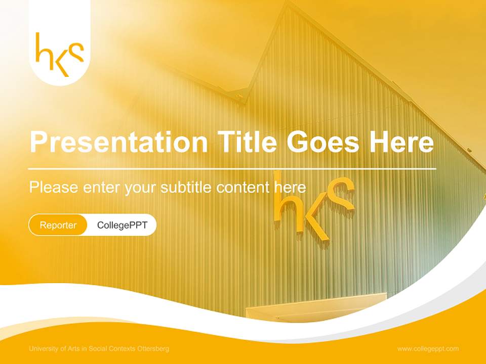 University of Arts in Social Contexts Ottersberg Lecture Sharing and Networking Event PPT Template4:3 ratio PPT effect preview image4